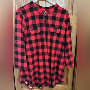 BUFFALO CHECK LADIES TUNIC TOP/SIZE XXL